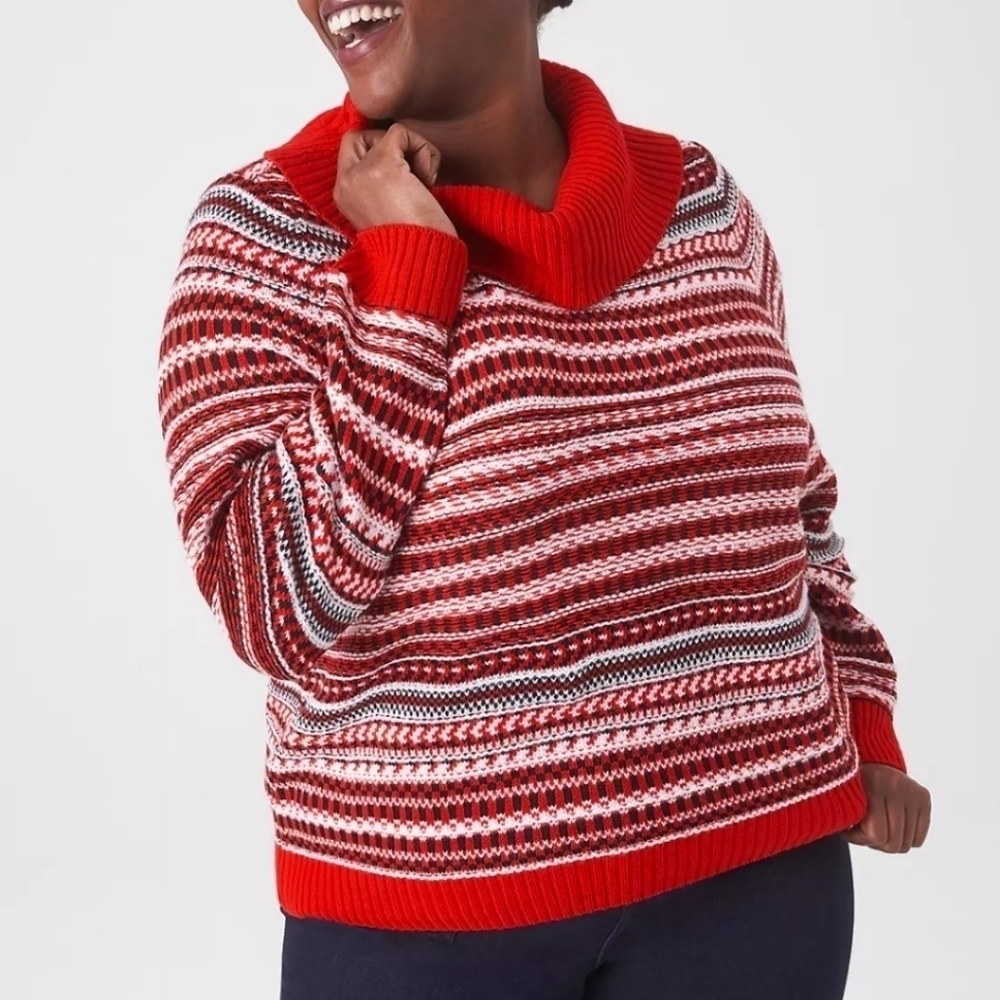 NWOT Lane Bryant Classic Long-Sleeve Cowlneck Sweater
